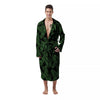 Palm Leave Night Tropical Print Pattern Men's Robe-grizzshop
