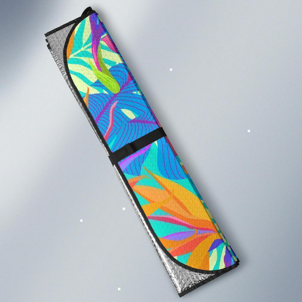 Palm Leaves Floral Tropical Hawaiian Pattern Print Car Sun Shade-grizzshop