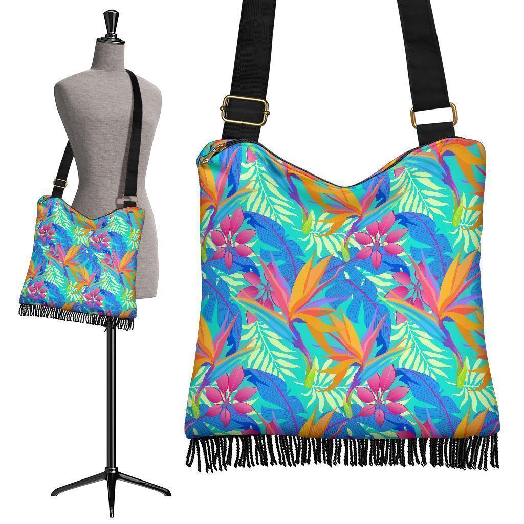 Palm Leaves Floral Tropical Hawaiian Pattern Print Crossbody Bags-grizzshop