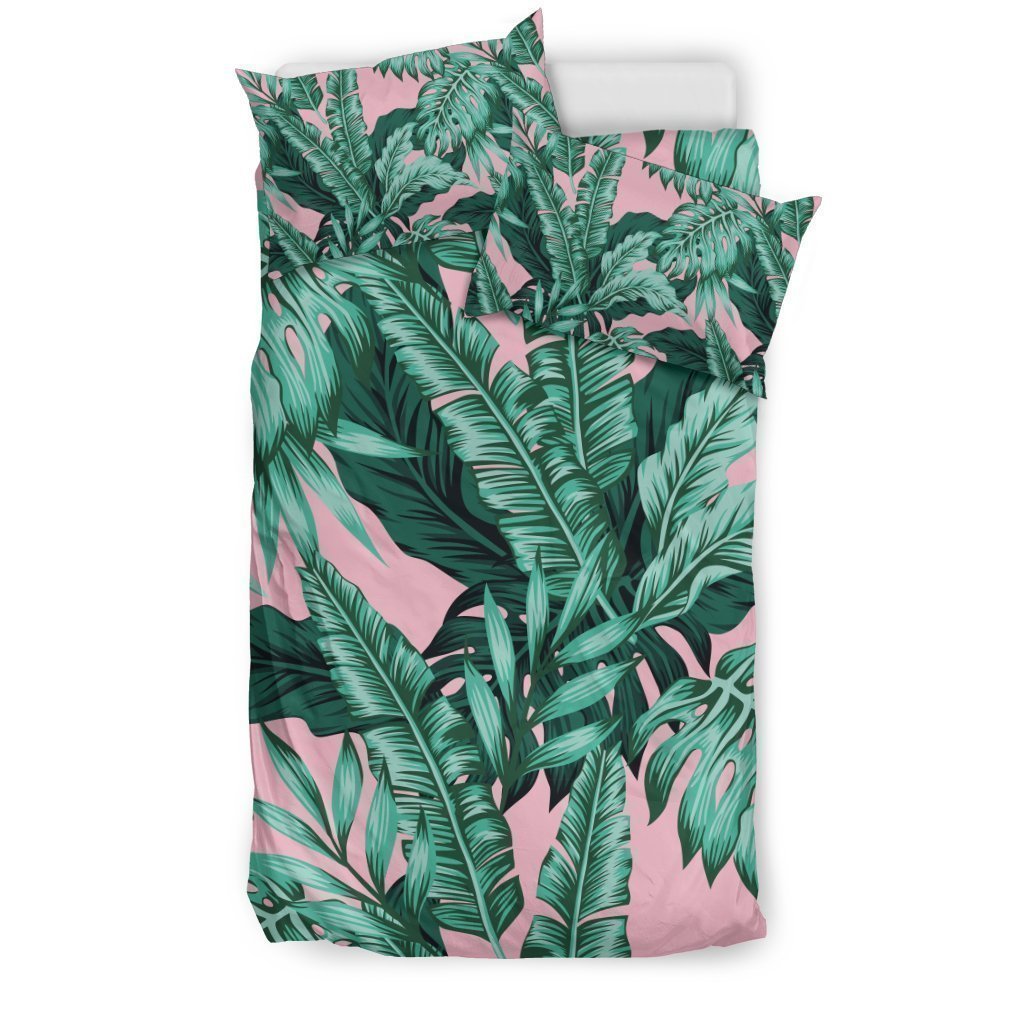 Palm Leaves Floral Tropical Hawaiian Pattern Print Duvet Cover Bedding Set-grizzshop