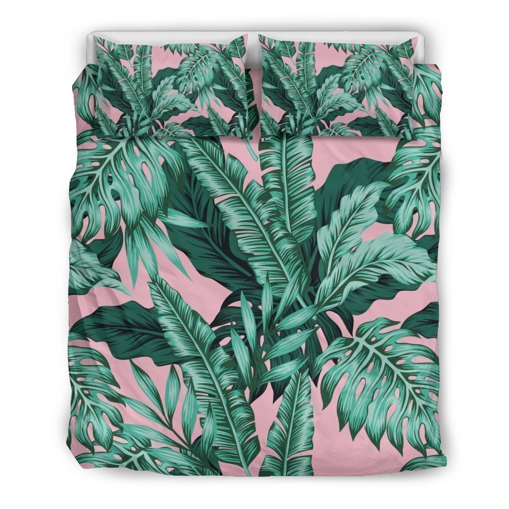 Palm Leaves Floral Tropical Hawaiian Pattern Print Duvet Cover Bedding Set-grizzshop