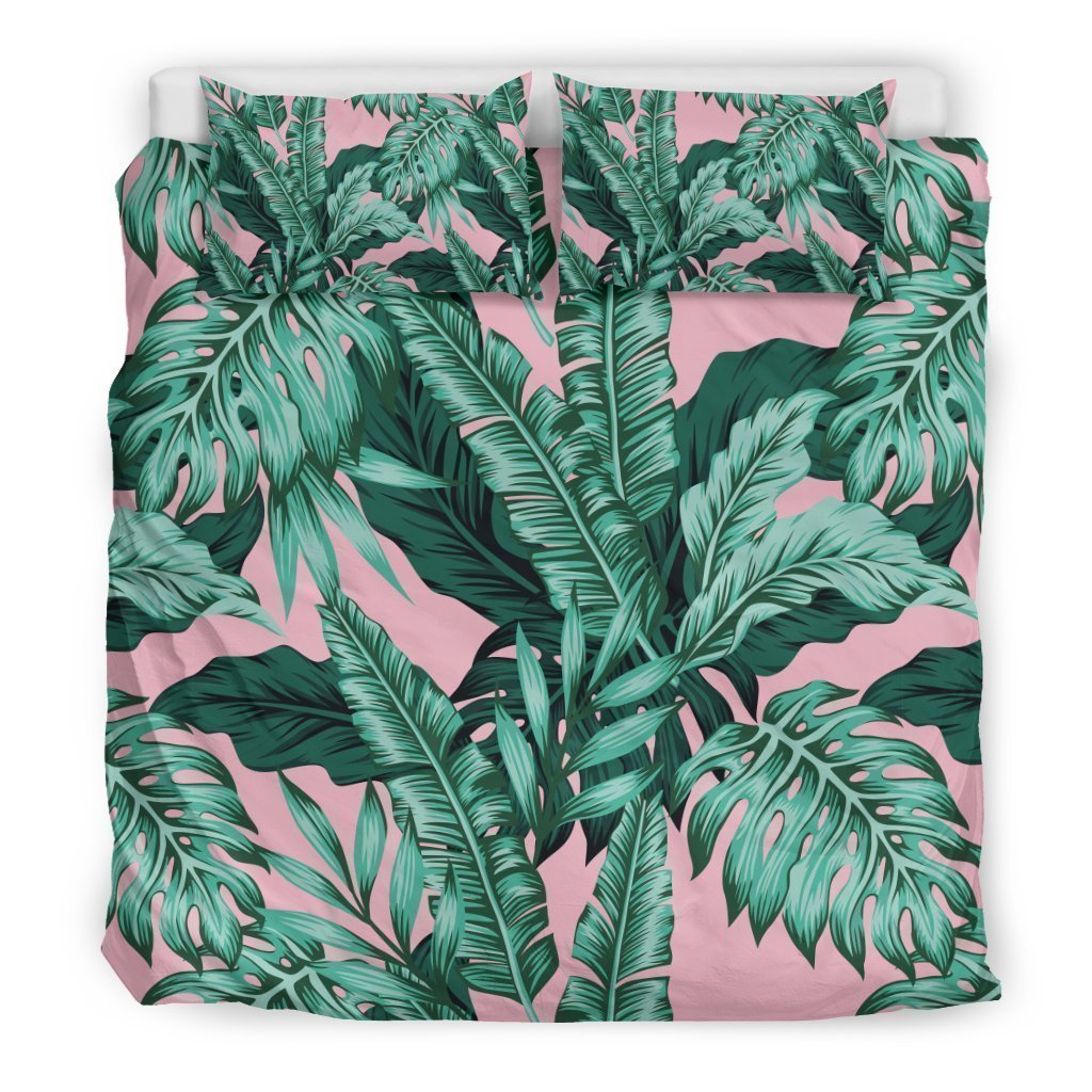 Palm Leaves Floral Tropical Hawaiian Pattern Print Duvet Cover Bedding Set-grizzshop