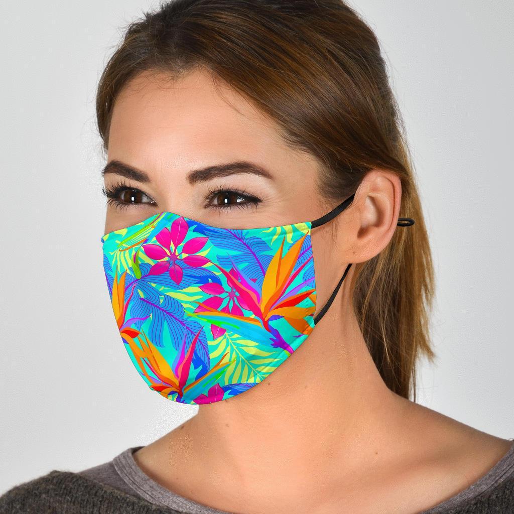 Palm Leaves Floral Tropical Hawaiian Pattern Print Face Mask-grizzshop