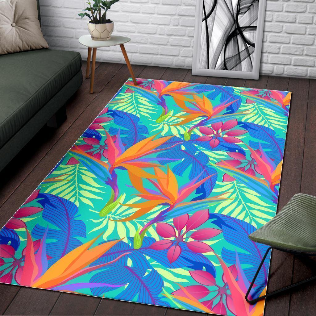 Palm Leaves Floral Tropical Hawaiian Pattern Print Floor Mat-grizzshop