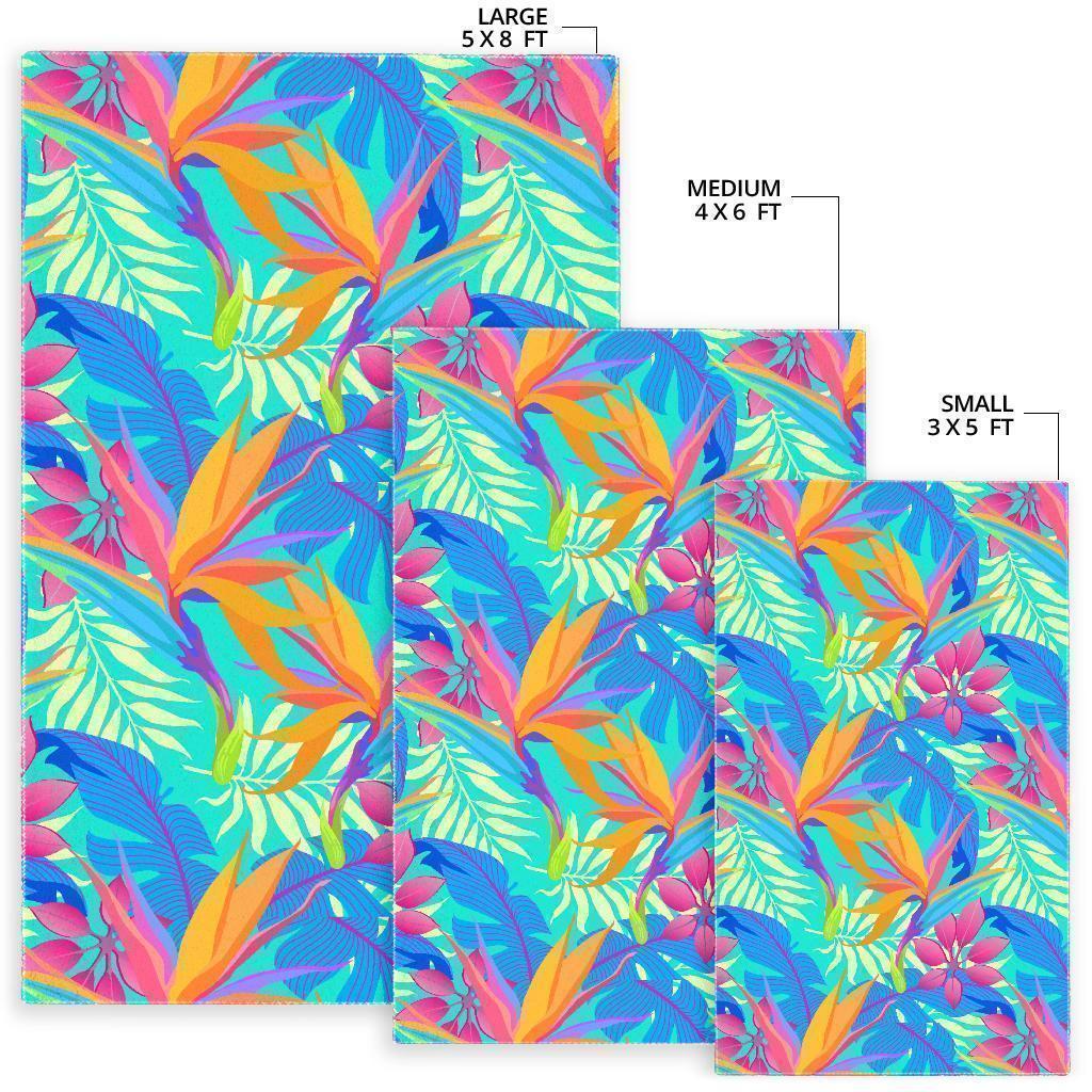 Palm Leaves Floral Tropical Hawaiian Pattern Print Floor Mat-grizzshop