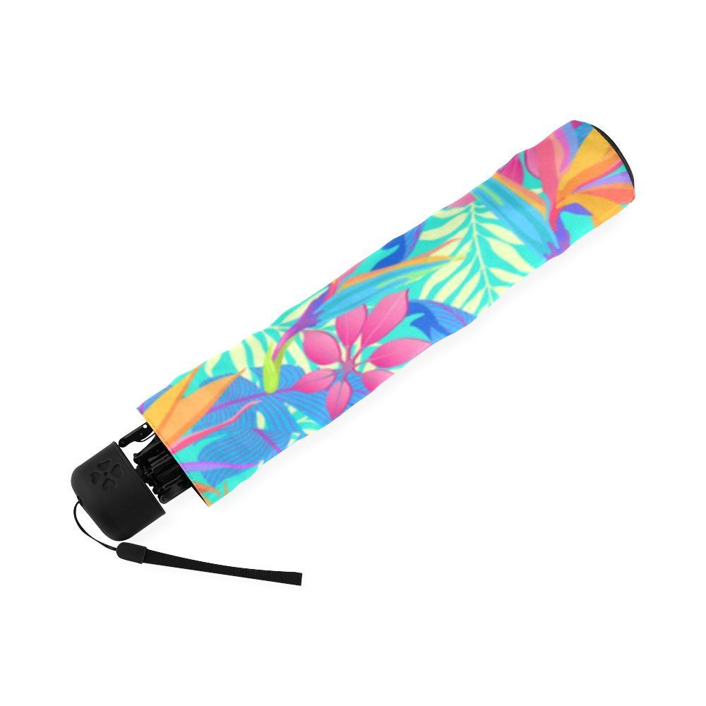 Palm Leaves Floral Tropical Hawaiian Pattern Print Foldable Umbrella-grizzshop