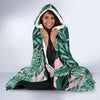 Palm Leaves Floral Tropical Hawaiian Pattern Print Hooded Blanket-grizzshop