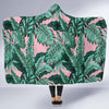 Palm Leaves Floral Tropical Hawaiian Pattern Print Hooded Blanket-grizzshop