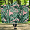 Palm Leaves Floral Tropical Hawaiian Pattern Print Hooded Blanket-grizzshop