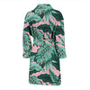 Palm Leaves Floral Tropical Hawaiian Pattern Print Men Long Robe-grizzshop