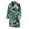 Palm Leaves Floral Tropical Hawaiian Pattern Print Men Long Robe-grizzshop