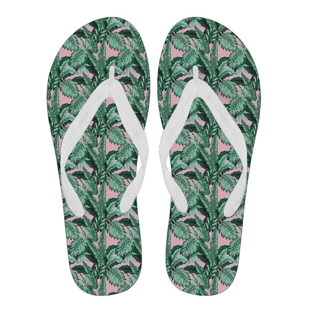 Palm Leaves Floral Tropical Hawaiian Pattern Print Men & Women Flip Flops-grizzshop