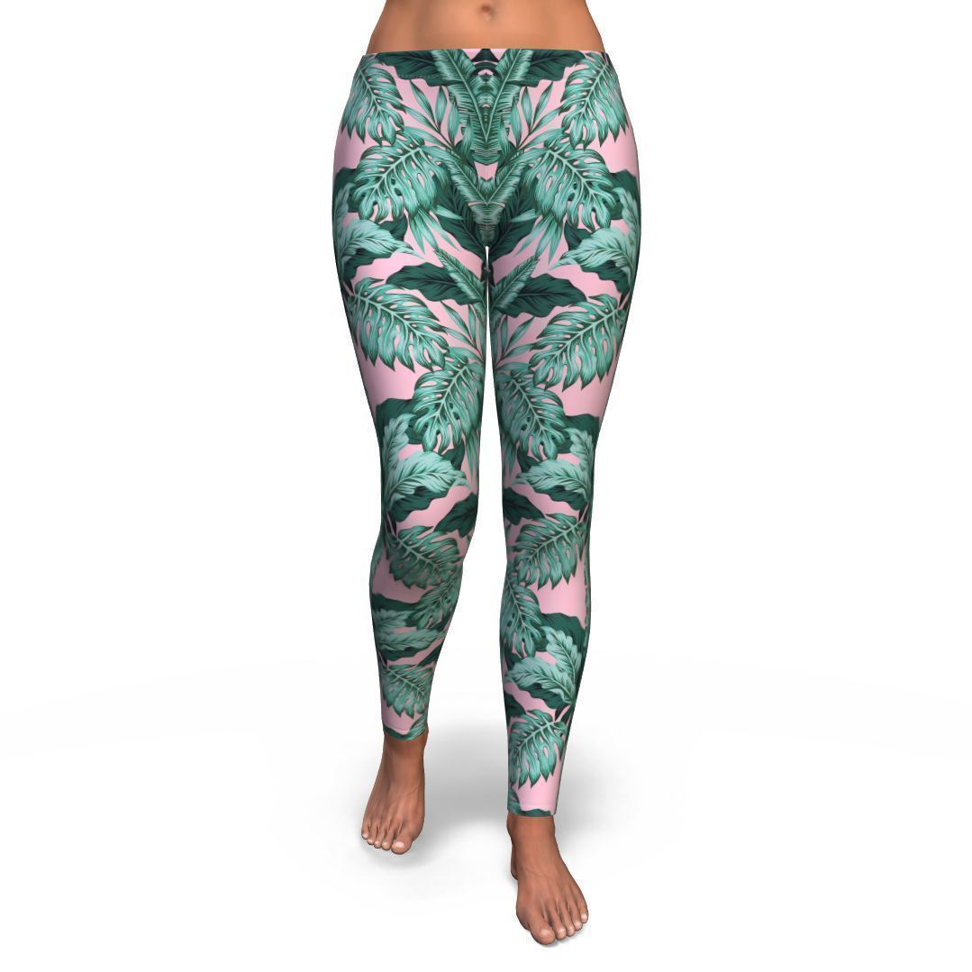 Palm Leaves Floral Tropical Hawaiian Pattern Print Pattern Women Leggings-grizzshop