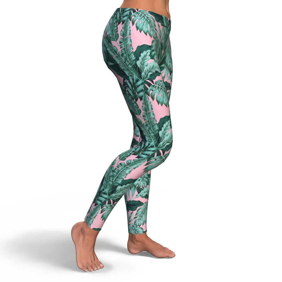 Palm Leaves Floral Tropical Hawaiian Pattern Print Pattern Women Leggings-grizzshop