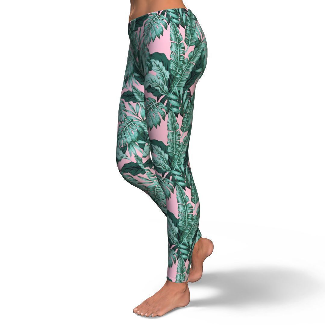 Palm Leaves Floral Tropical Hawaiian Pattern Print Pattern Women Leggings-grizzshop