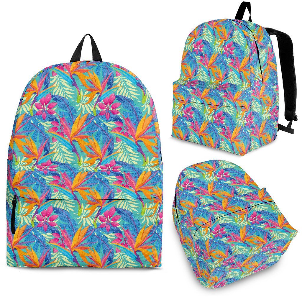 Palm Leaves Floral Tropical Hawaiian Pattern Print Premium Backpack-grizzshop