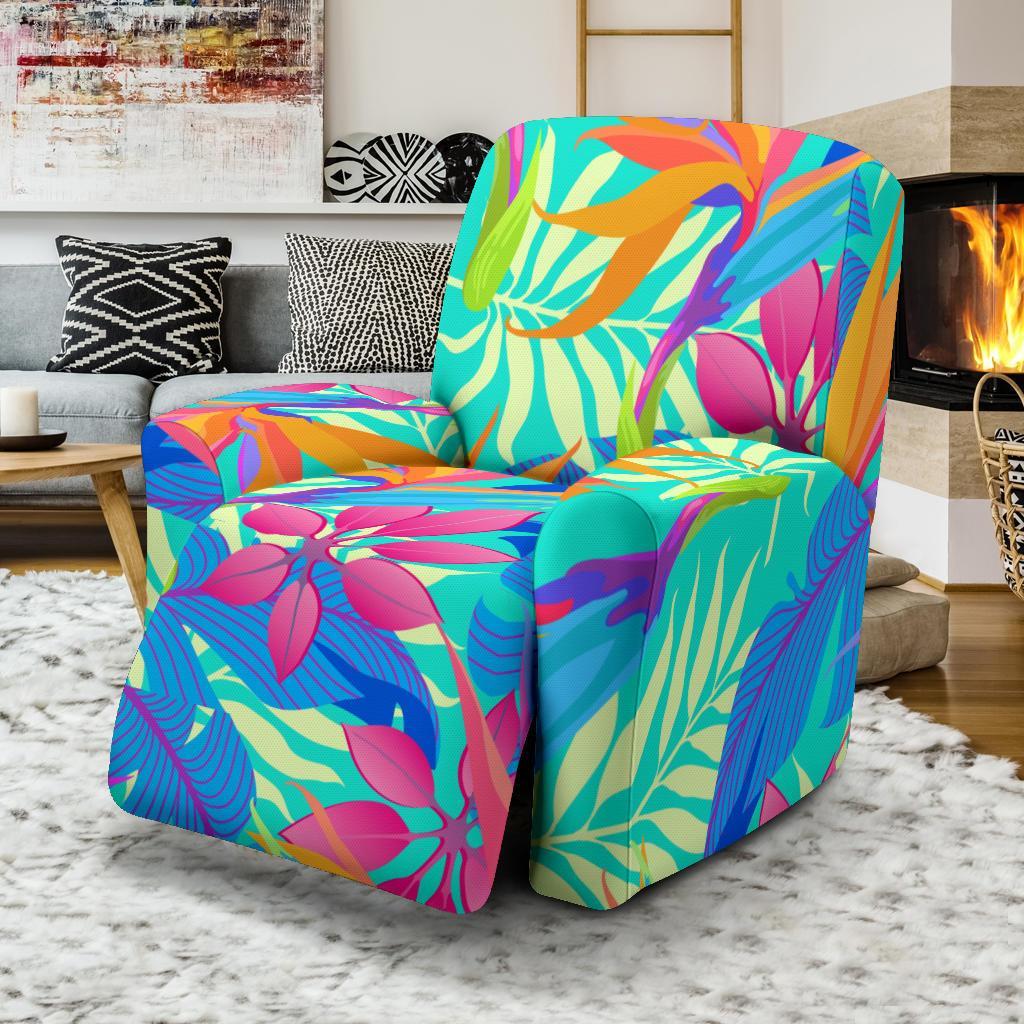 Palm Leaves Floral Tropical Hawaiian Pattern Print Recliner Cover-grizzshop