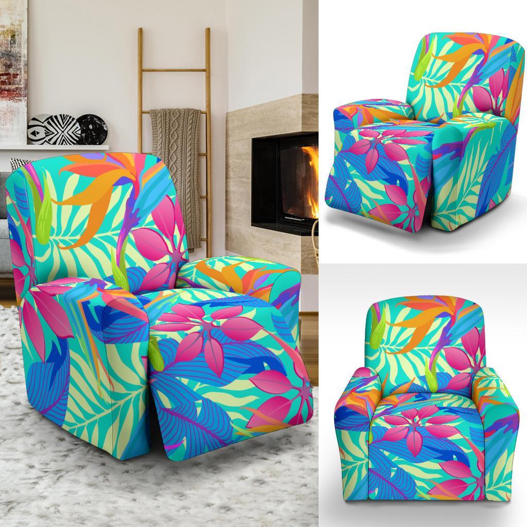 Palm Leaves Floral Tropical Hawaiian Pattern Print Recliner Cover-grizzshop