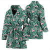 Palm Leaves Floral Tropical Hawaiian Pattern Print Women Long Robe-grizzshop