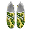 Palm Leaves Yellow Hawaiian Print Pattern White Athletic Shoes-grizzshop