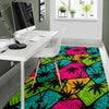 Palm Tree Beach Pattern Print Floor Mat-grizzshop