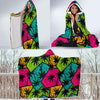 Palm Tree Beach Pattern Print Hooded Blanket-grizzshop