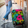 Palm Tree Beach Pattern Print Luggage Cover Protector-grizzshop