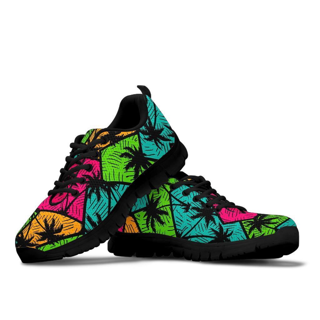 Palm Tree Beach Pattern Print Sneaker Shoes For Men Women-grizzshop