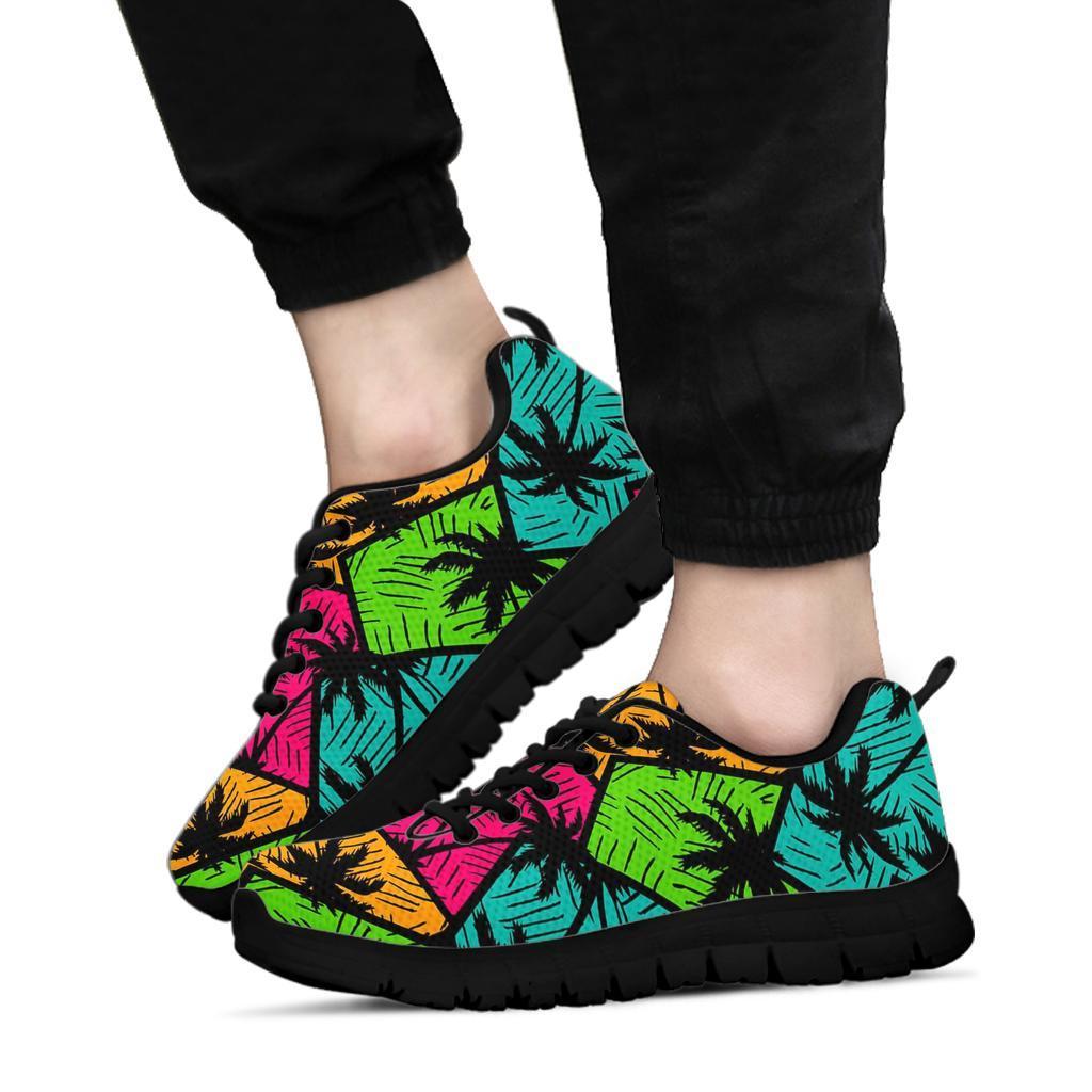 Palm Tree Beach Pattern Print Sneaker Shoes For Men Women-grizzshop