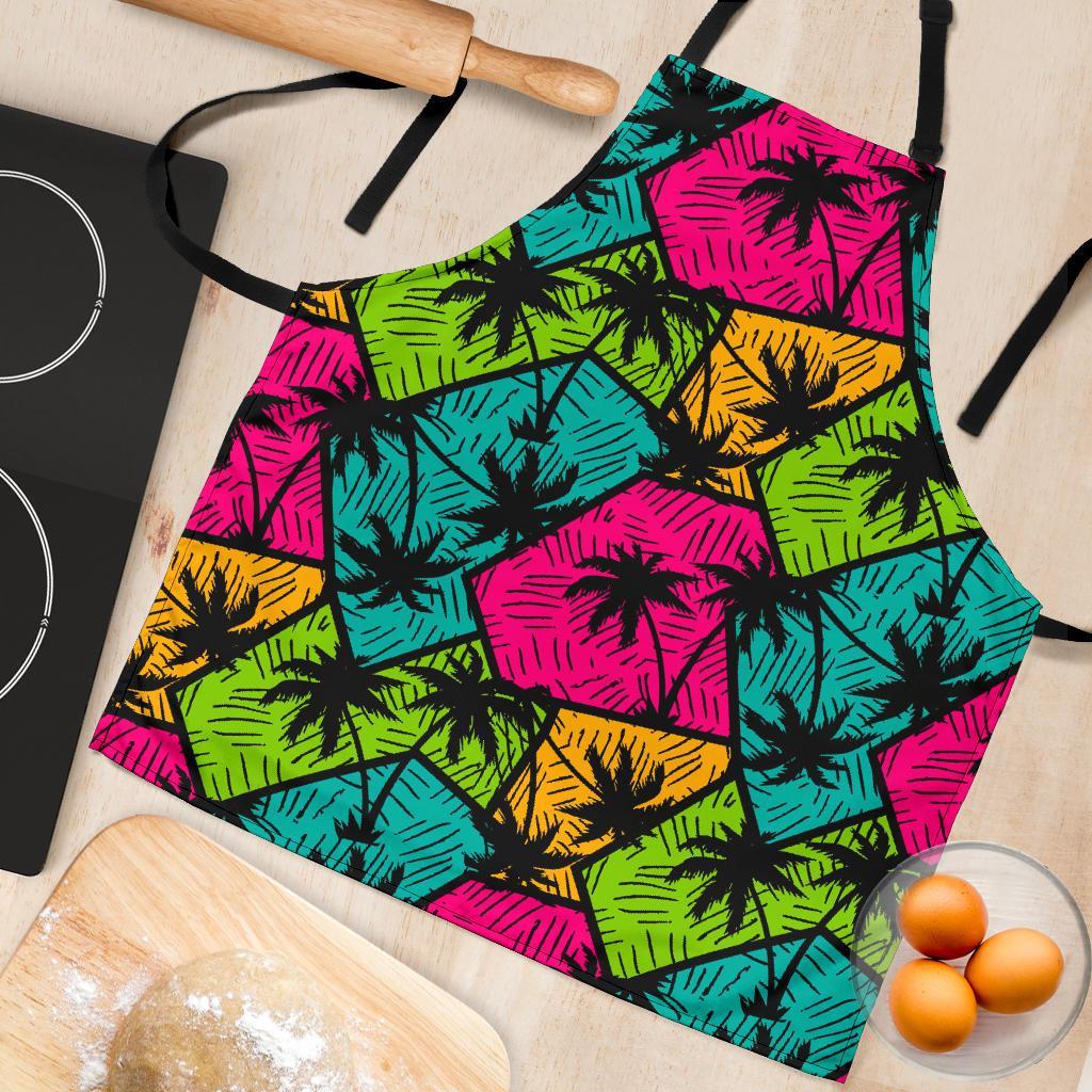 Palm Tree Beach Pattern Print Women's Apron-grizzshop