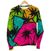 Palm Tree Beach Pattern Print Women's Sweatshirt-grizzshop
