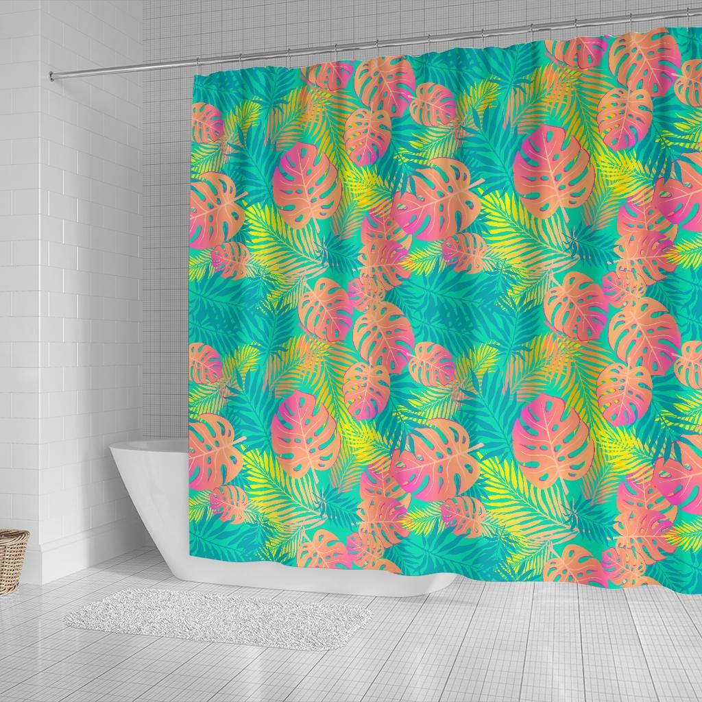 Palm Tree Beach Print Pattern Bathroom Shower Curtain-grizzshop