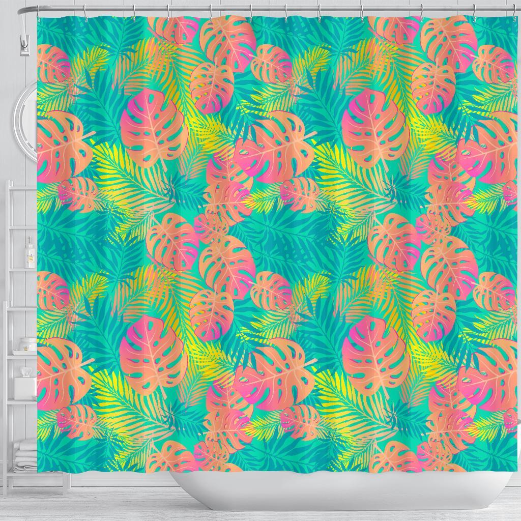 Palm Tree Beach Print Pattern Bathroom Shower Curtain-grizzshop