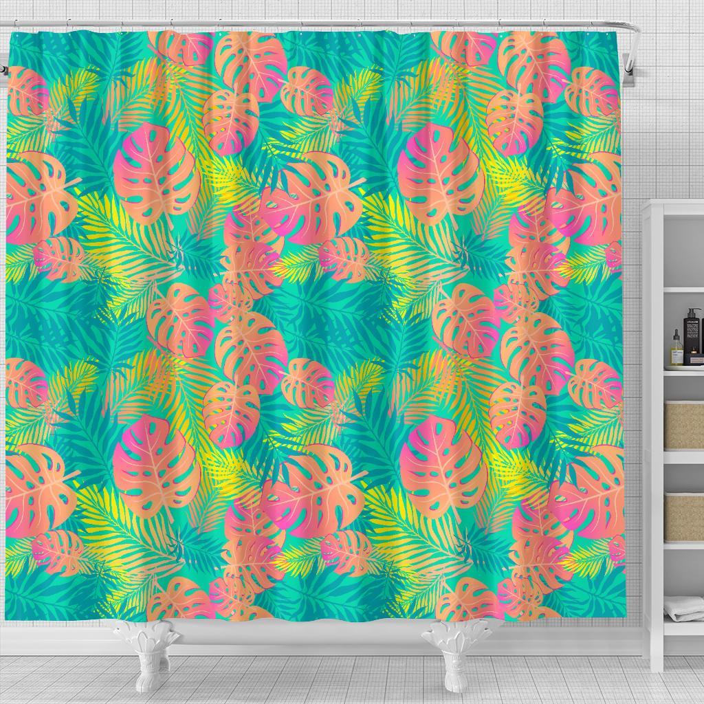 Palm Tree Beach Print Pattern Bathroom Shower Curtain-grizzshop