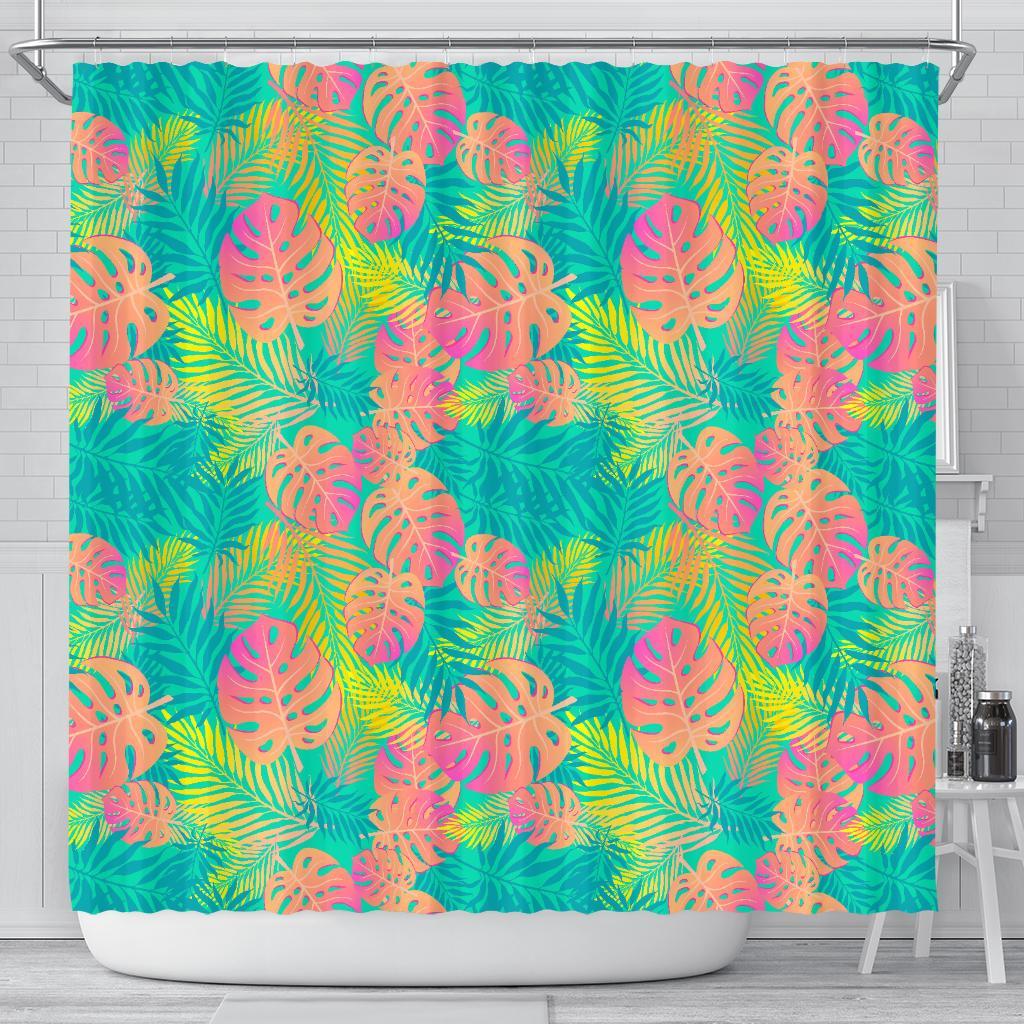 Palm Tree Beach Print Pattern Bathroom Shower Curtain-grizzshop