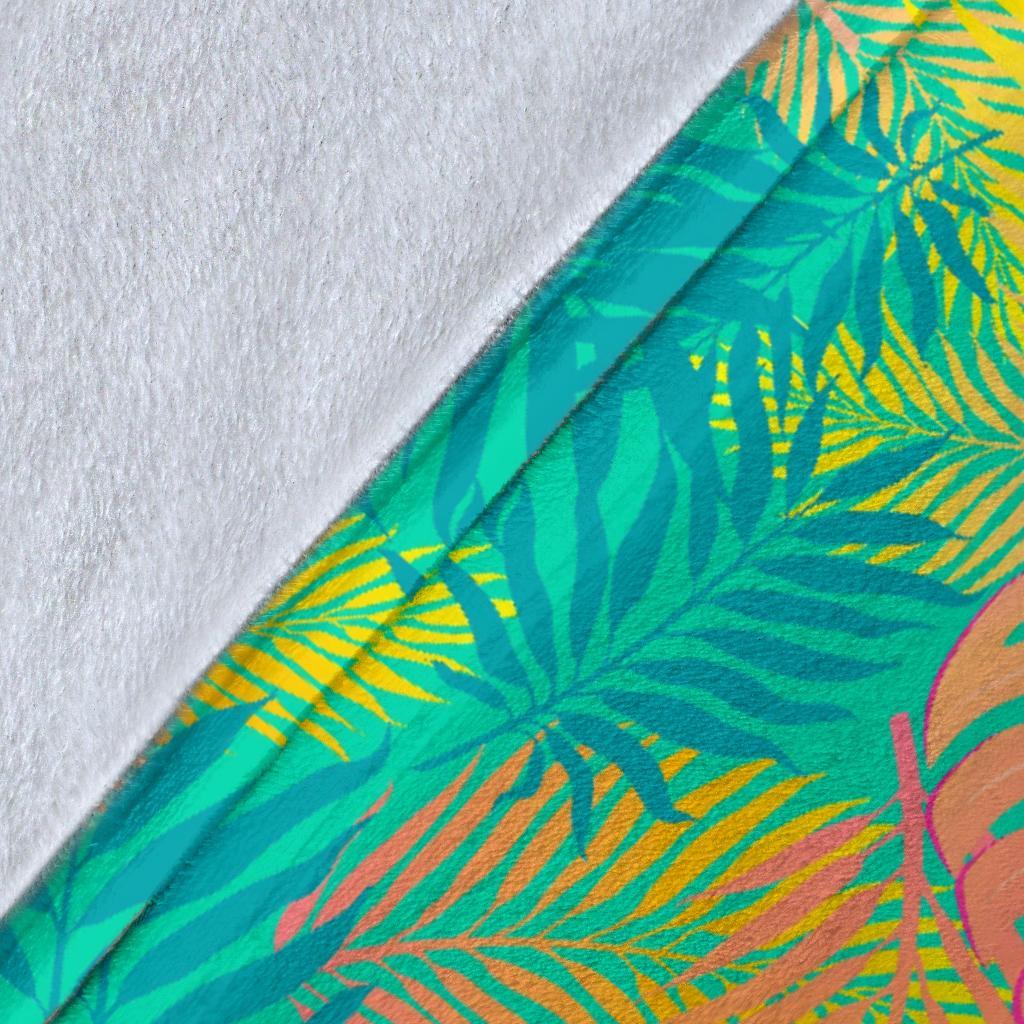 Palm Tree Beach Print Pattern Blanket-grizzshop