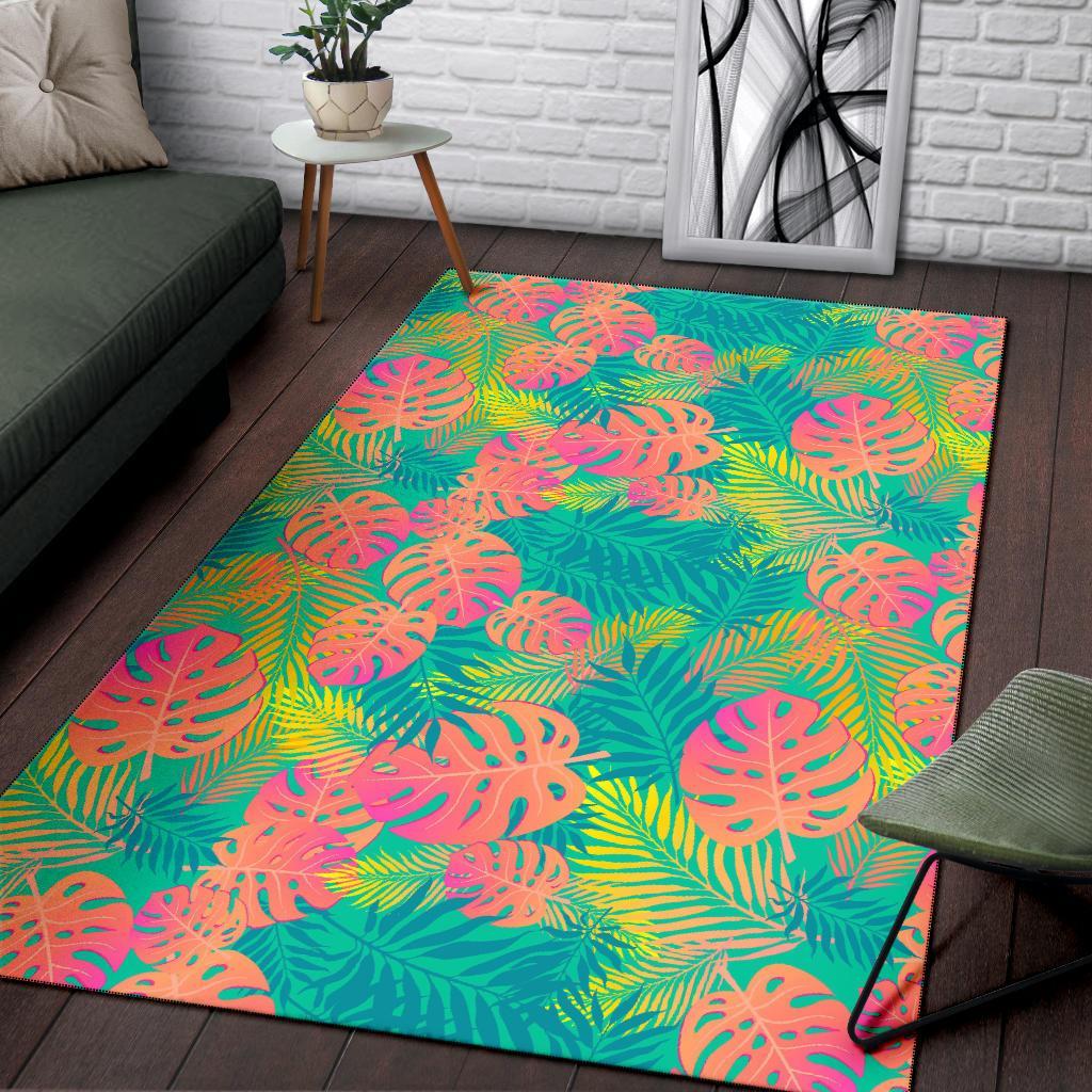 Palm Tree Beach Print Pattern Floor Mat-grizzshop