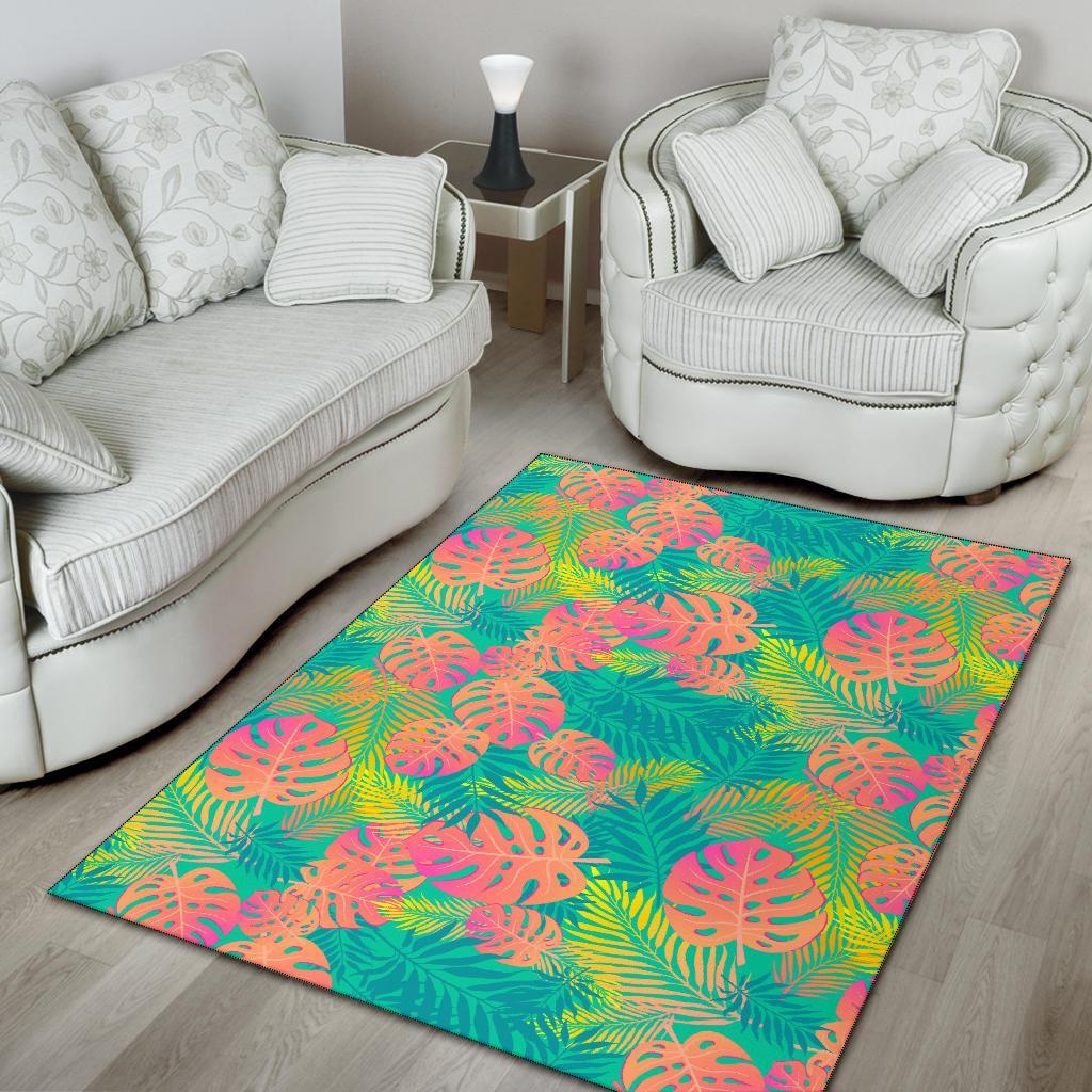 Palm Tree Beach Print Pattern Floor Mat-grizzshop