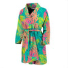 Palm Tree Beach Print Pattern Men Long Robe-grizzshop