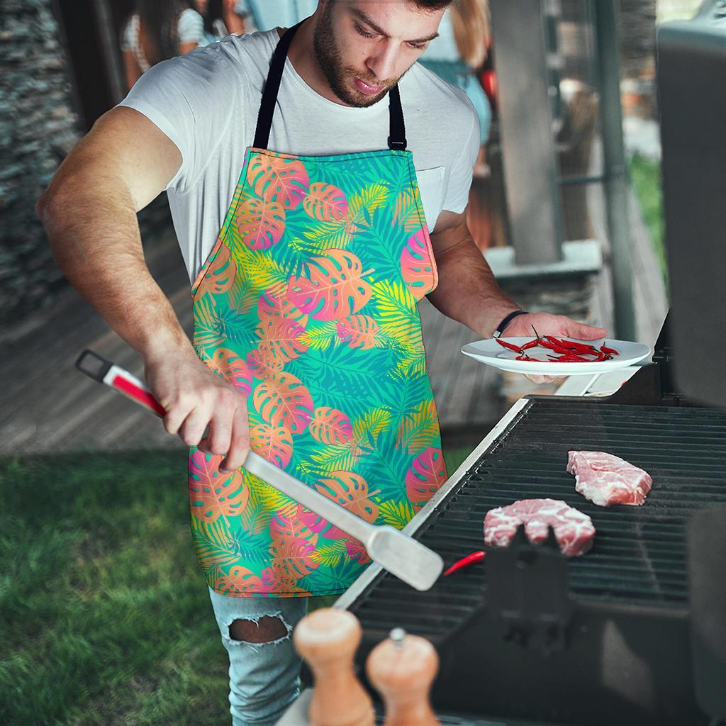 Palm Tree Beach Print Pattern Men's Apron-grizzshop