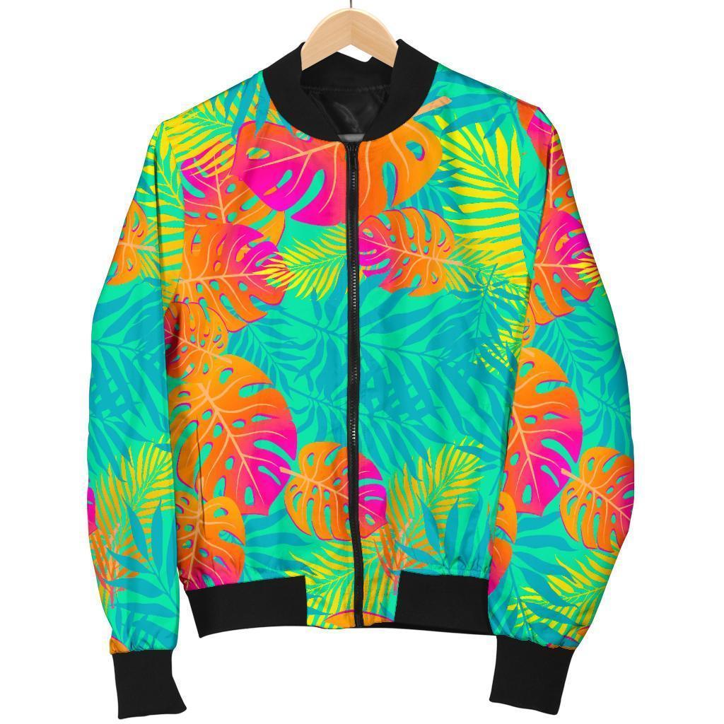 Palm Tree Beach Print Pattern Men's Bomber Jacket-grizzshop