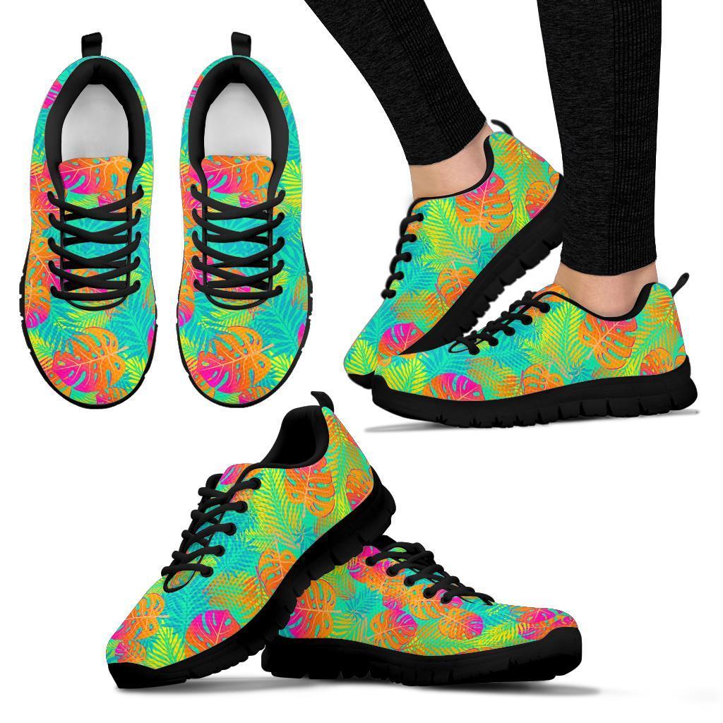 Palm Tree Beach Print Pattern Sneaker Shoes For Men Women-grizzshop