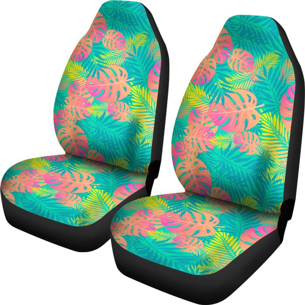 Palm Tree Beach Print Pattern Universal Fit Car Seat Covers-grizzshop