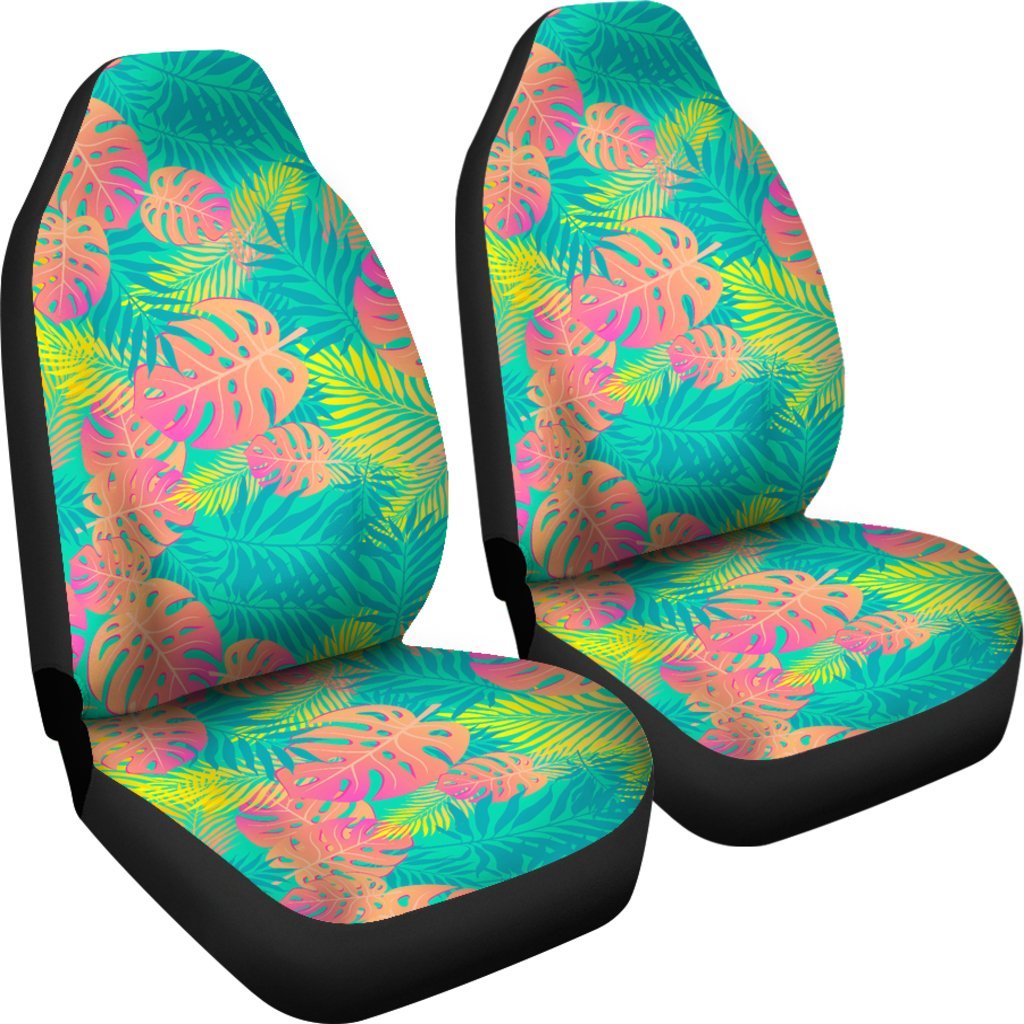 Palm Tree Beach Print Pattern Universal Fit Car Seat Covers-grizzshop