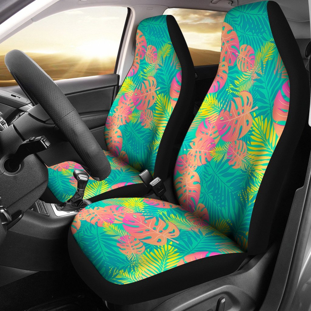 Palm Tree Beach Print Pattern Universal Fit Car Seat Covers-grizzshop