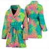 Palm Tree Beach Print Pattern Women Long Robe-grizzshop