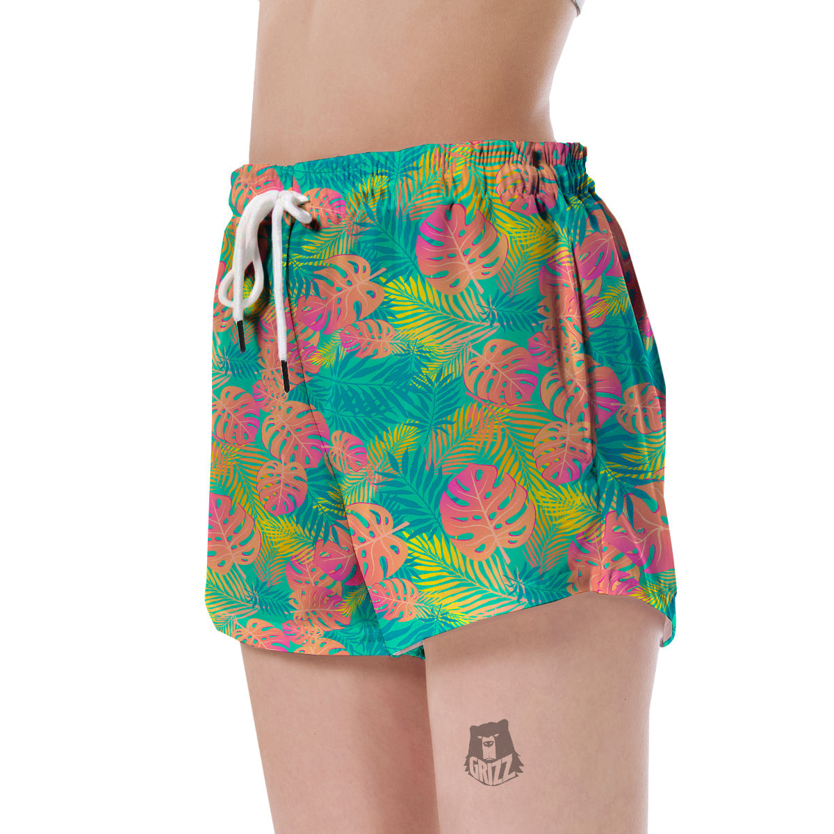 Palm Tree Beach Print Pattern Women's Shorts-grizzshop