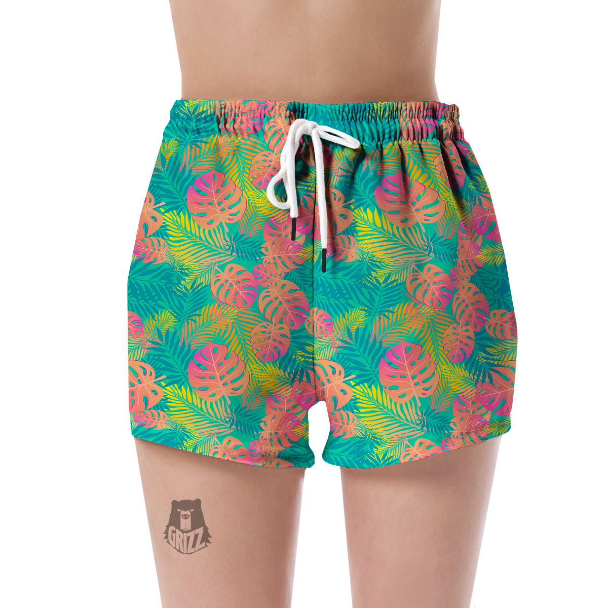 Palm Tree Beach Print Pattern Women's Shorts-grizzshop