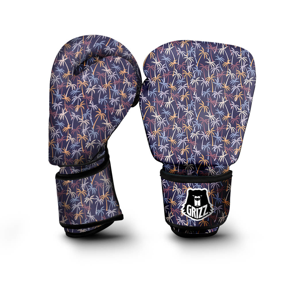 Palm Tree Colorful Print Pattern Boxing Gloves-grizzshop