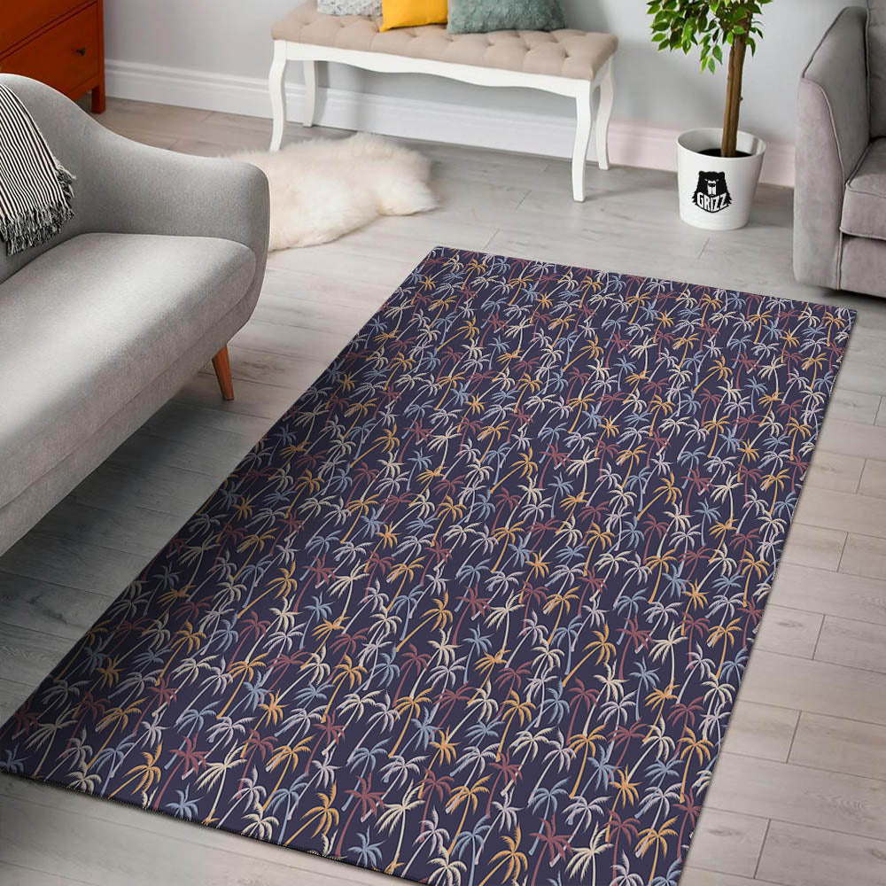 Palm Tree Colorful Print Pattern Floor Mat-grizzshop
